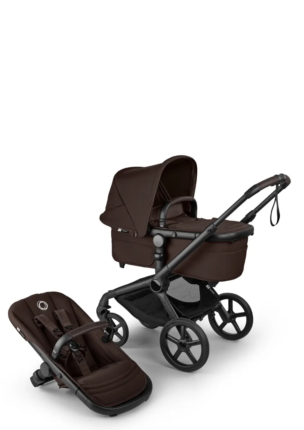Bugaboo Fox 5 Renew Kinderwagen-Set Schwarz / Cocoa Brown