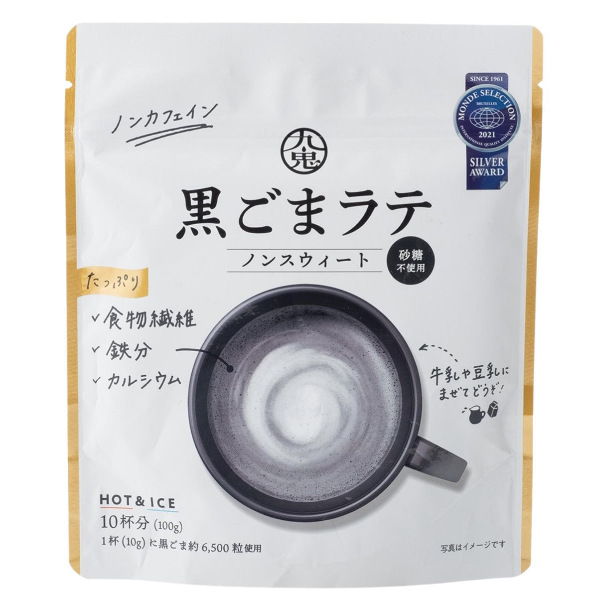 KUKI BLACK SESAME LATTE MIX 150G 5.2OZ - GOHAN Market