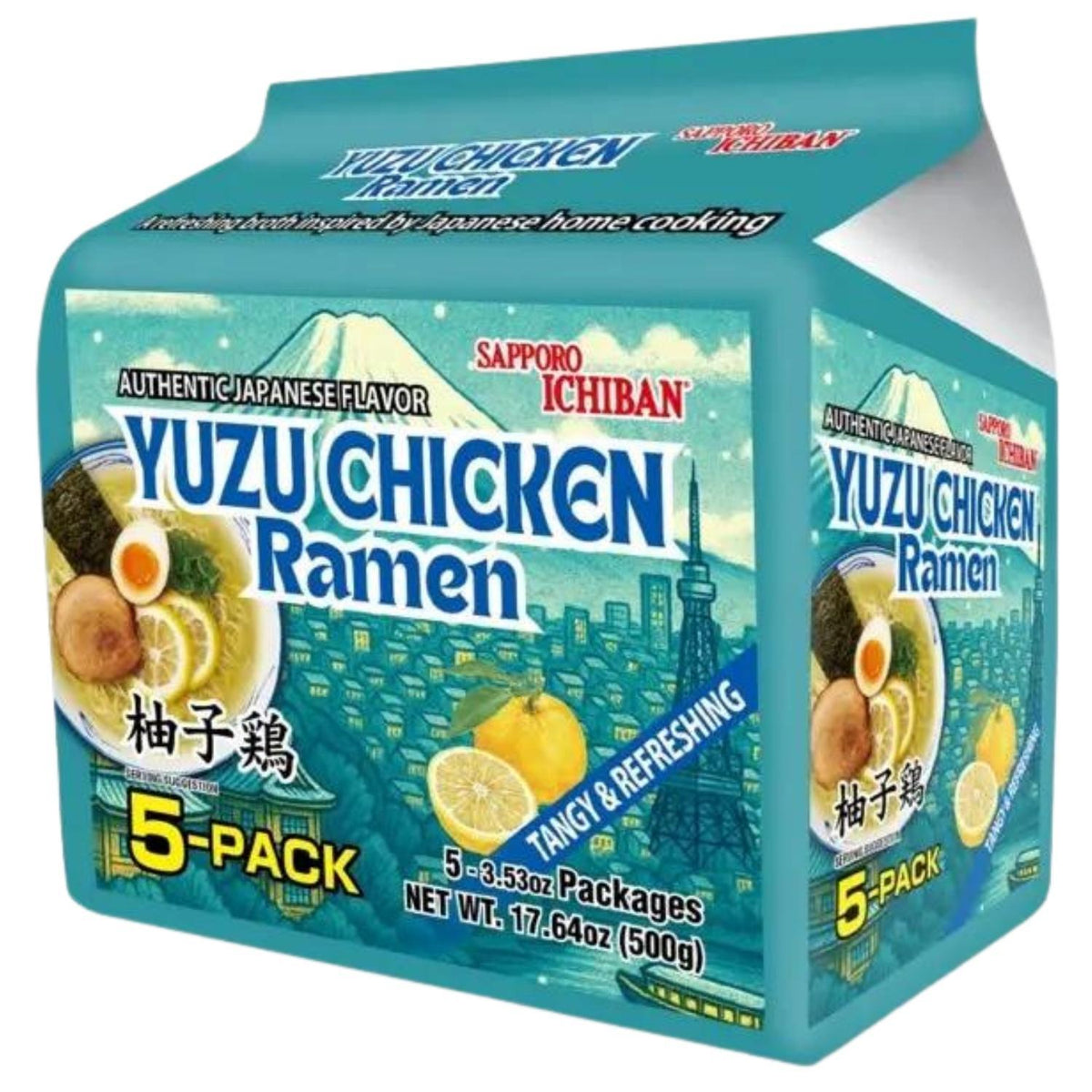 SAPPORO ICHIBAN YUZU CHICKEN RAMEN 5PACK 17.64OZ/500G