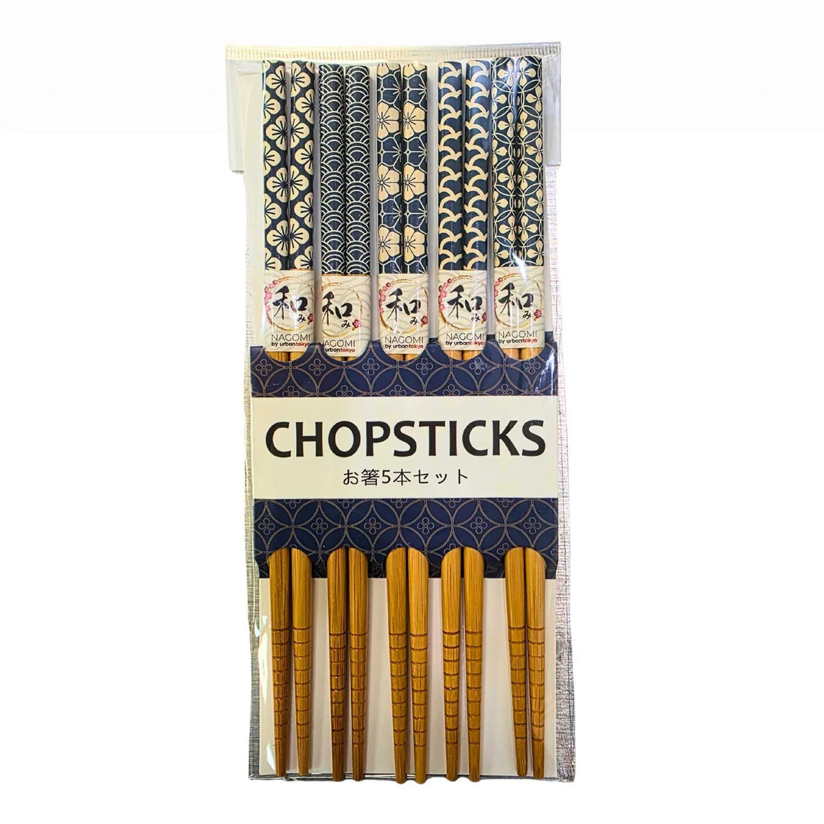5 PIECE PATTERNS CHOPSTICKS SET