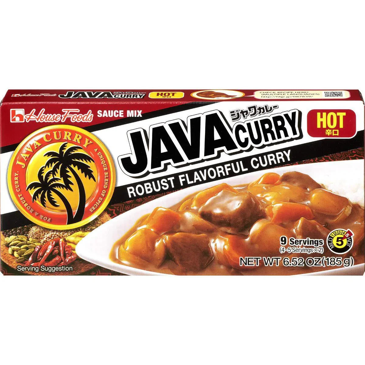 HSE JAVA CURRY HOT ROBUST FLAVORFUL CURRY 9 SERVINGS 6.52OZ/185G - GOHAN Market