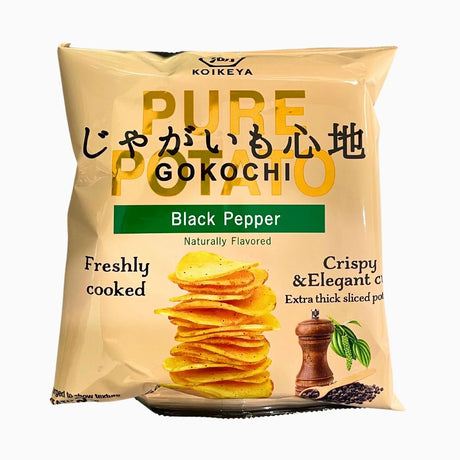 KOIKEYA PURE POTATO JAGAIMO GOKOCHI CHIPS BLK PEPPER 1.9OZ/54G