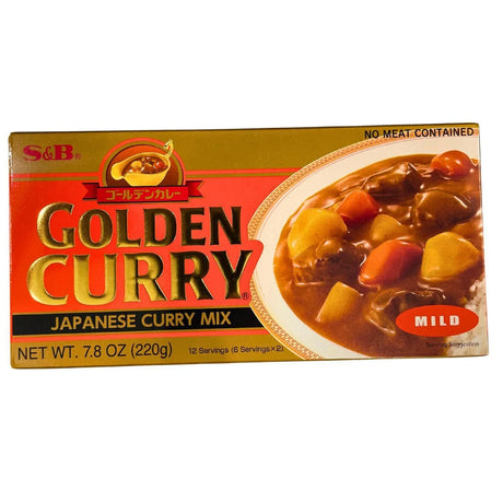 SB GOLDEN CURRY JAPANESE CURRY MIX MILD 6 SERVINGS X 2 7.8OZ/220G - GOHAN Market