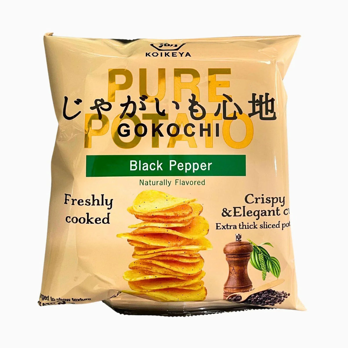 KOIKEYA PURE POTATO JAGAIMO GOKOCHI CHIPS BLK PEPPER 1.9OZ/54G