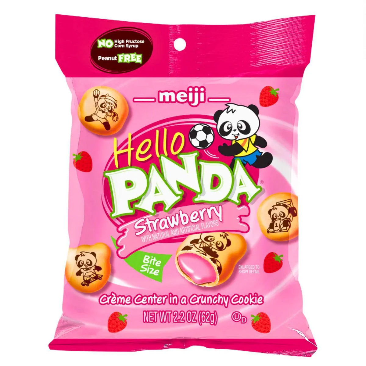 MEIJI HELLO PANDA COOKIE STRAWBERRY 2.20oz
