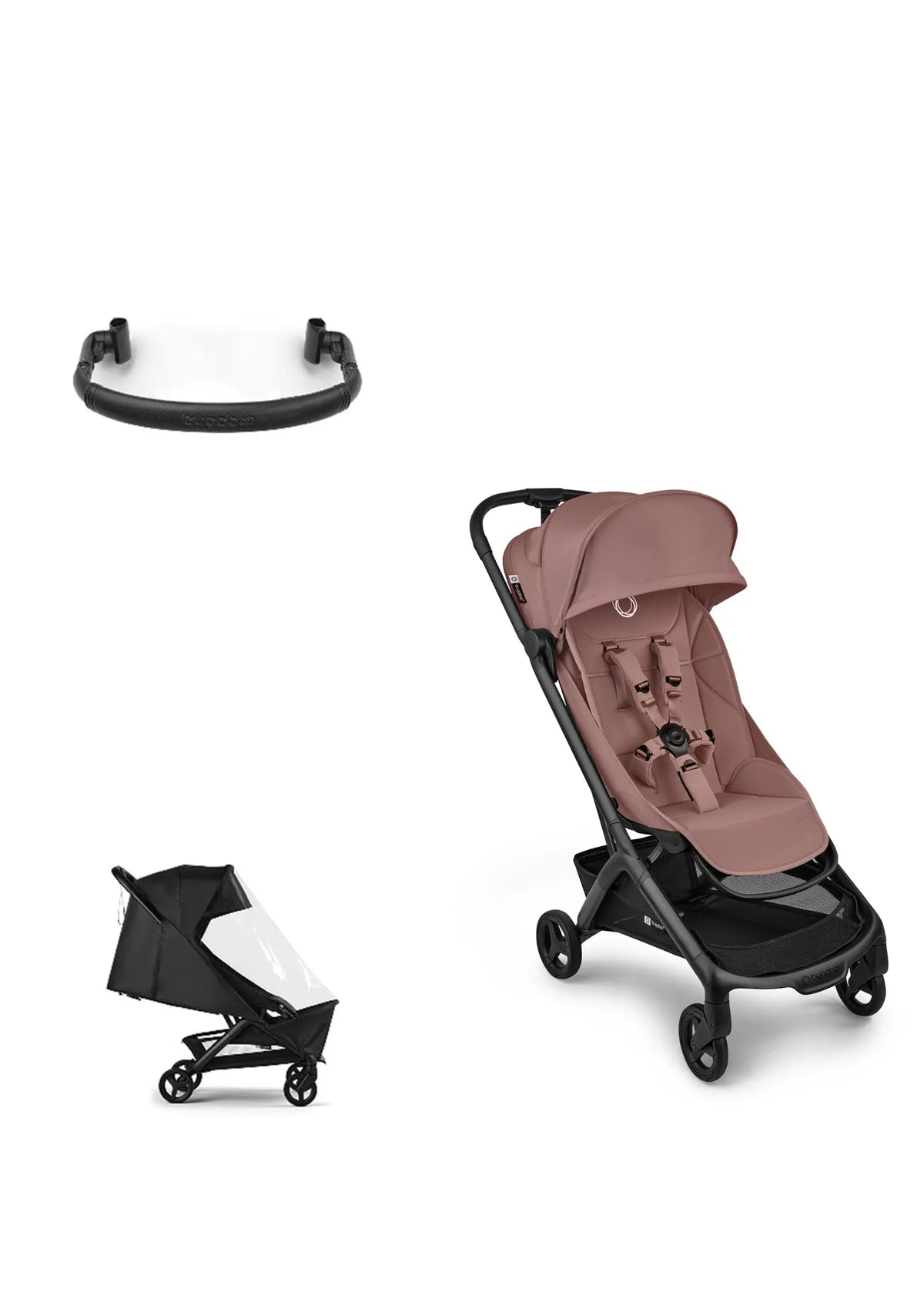 'Butterfly 2' Bundle – Unverzichtbares Buggy-Set Dusty Pink