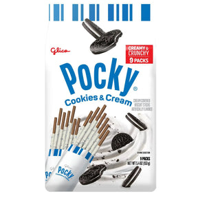 GLICO POCKY COOKIES CREAM FAMILY SIZE 9APCKS 4.57OZ/129.6G - GOHAN Market