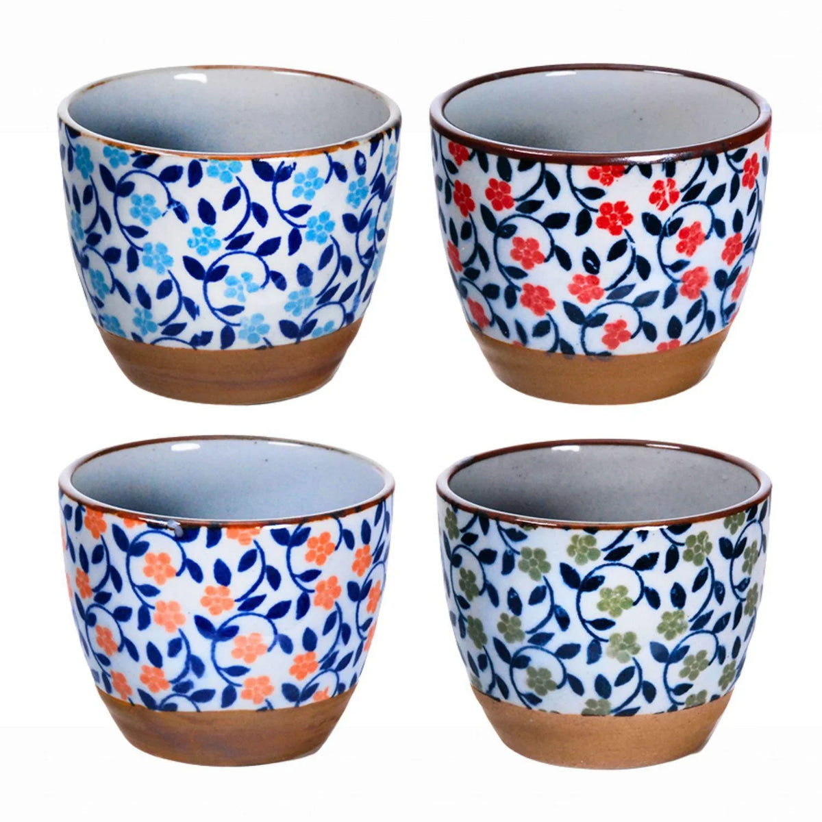 KOBANA ARABESQUE - 4PC TEACUP SET - JAPANESE TRADITIONAL 4OZ
