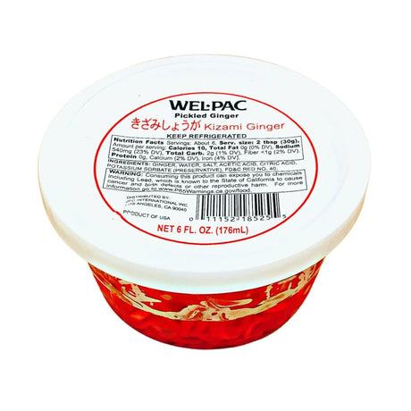 WEL-PAC KIZAMI SHOGA PICKLED GINGER 6FLOZ/176ML