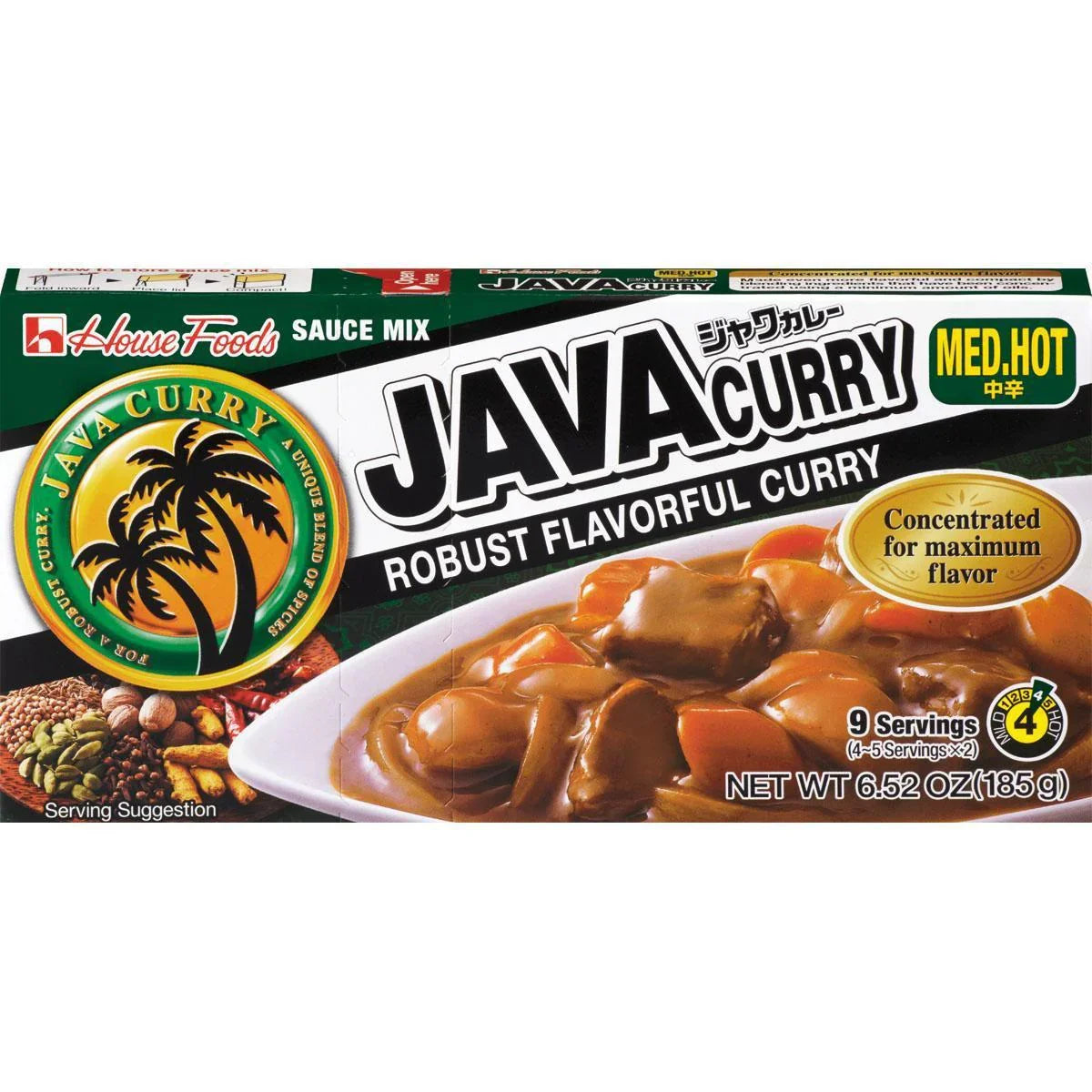 HSE JAVA CURRY MED HOT ROBUST FLAVORFUL CURRY 9 SERVINGS 6.52OZ/185G