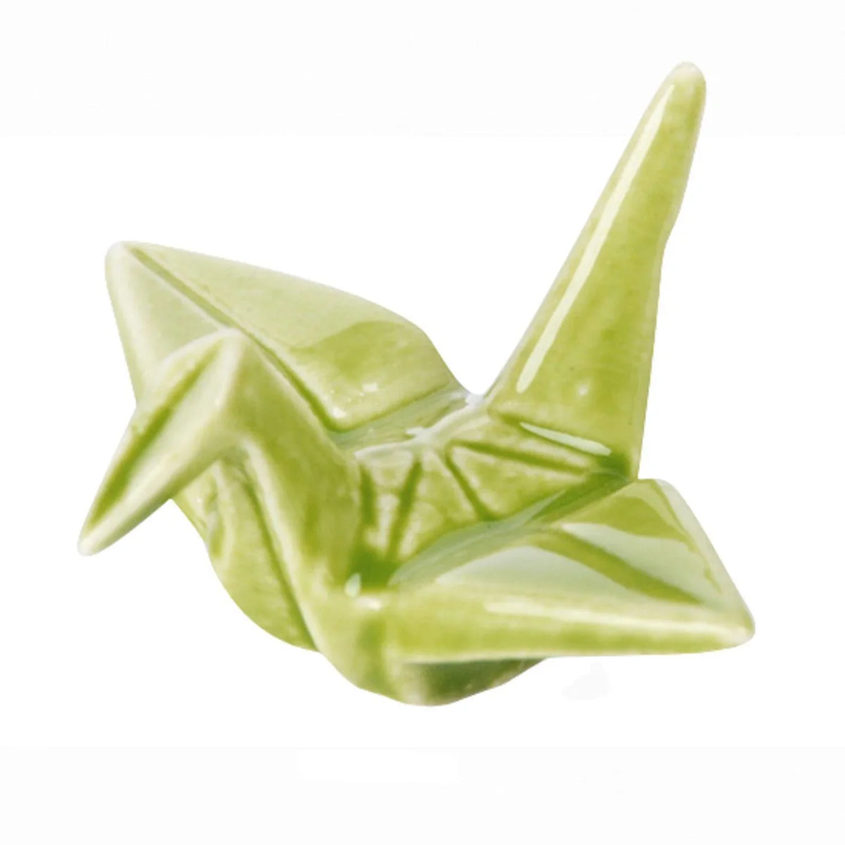 2"L CHOPSTICK REST CRANE GREEN