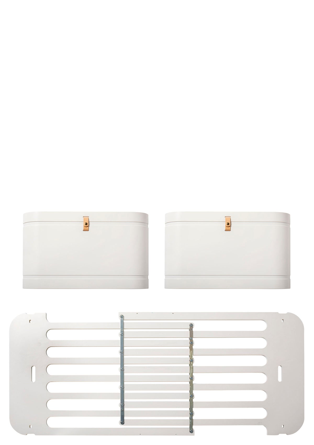 Oliver Furniture Geschwisterset für Babybett 'Wood Mini+' Weiß/Eiche