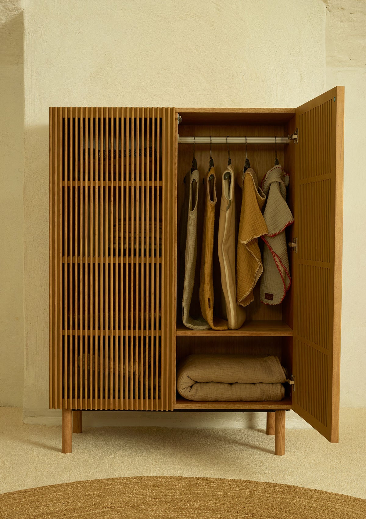 Kleiderschrank 2-türig 'Hai No Ki' Natural Ash
