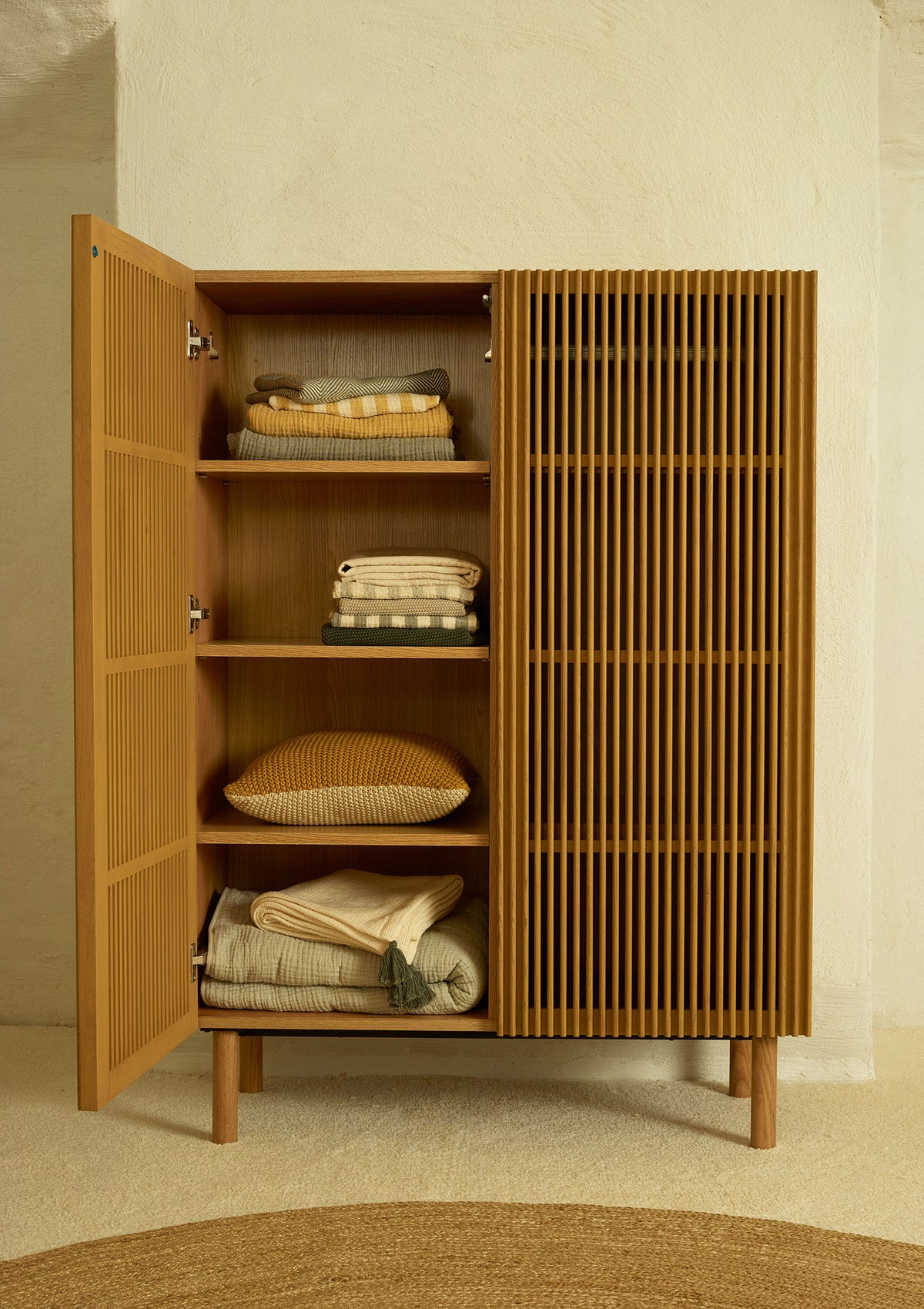 Kleiderschrank 2-türig 'Hai No Ki' Natural Ash