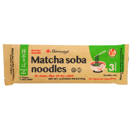 MATCHA SOBA NOODLES 3SERVINGS 6.35OZ/180G