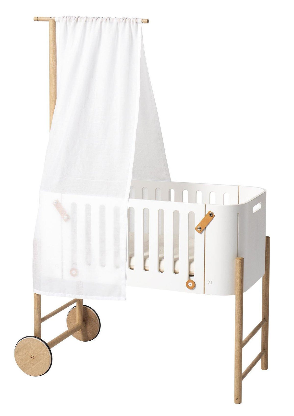 'Wood' Betthimmel für Beistellbett Weiß